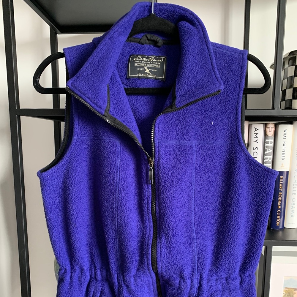 (2/$20) Vintage Fleece Eddie Bauer drawstring vest